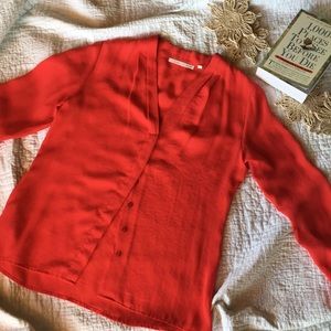 Violet + Claire Red Blouse